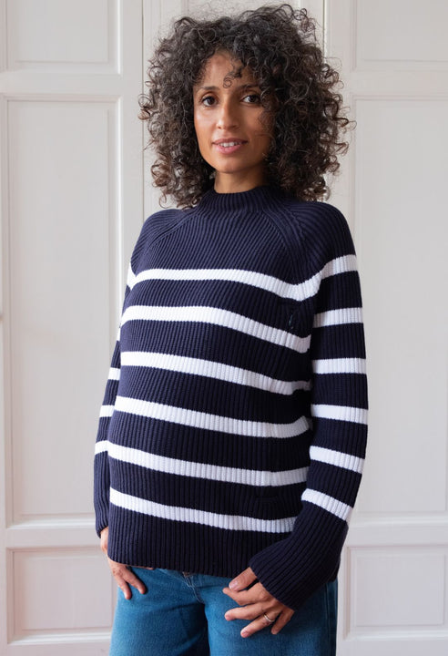 Pull marinière d'allaitement SEA BREEZE Navy